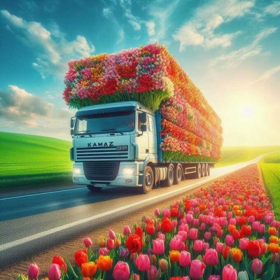 В Домодедово был украден грузовик КамАЗ с тюльпанами